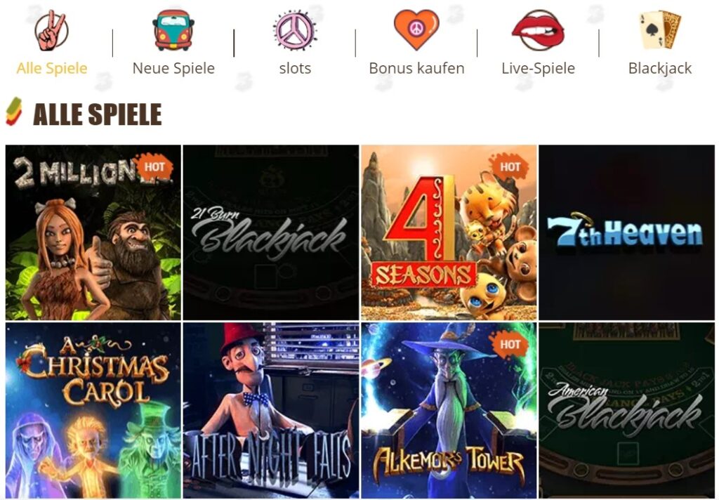Bob Casino Spiele