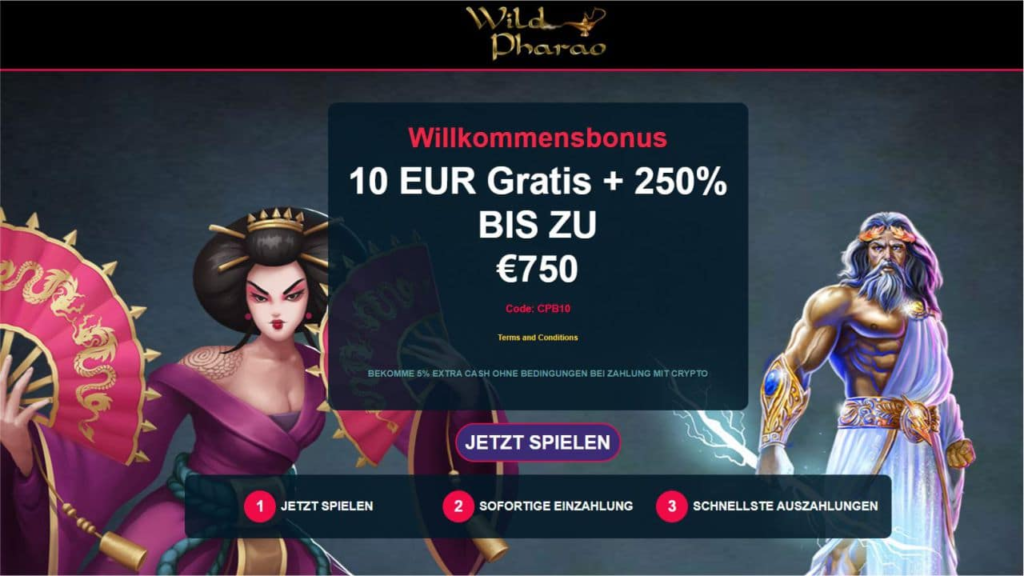 Wild Pharao Willkommensbonus