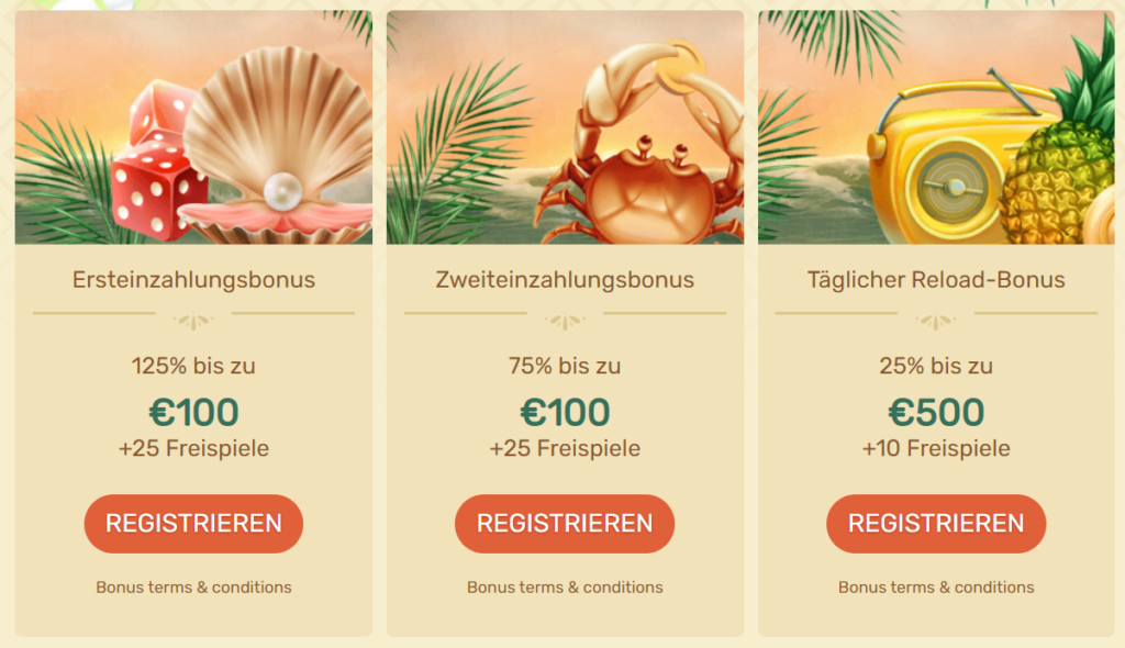 paradise casino boni